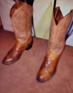 Tony Lama Men's 11D Full Quill Ostrich Cowboy Boots C3802 - Made in USA