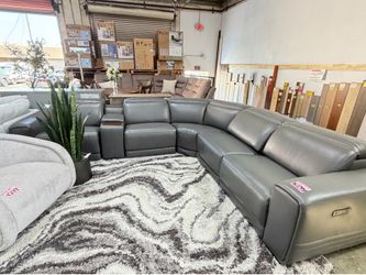 Karson leather reclining Sectional