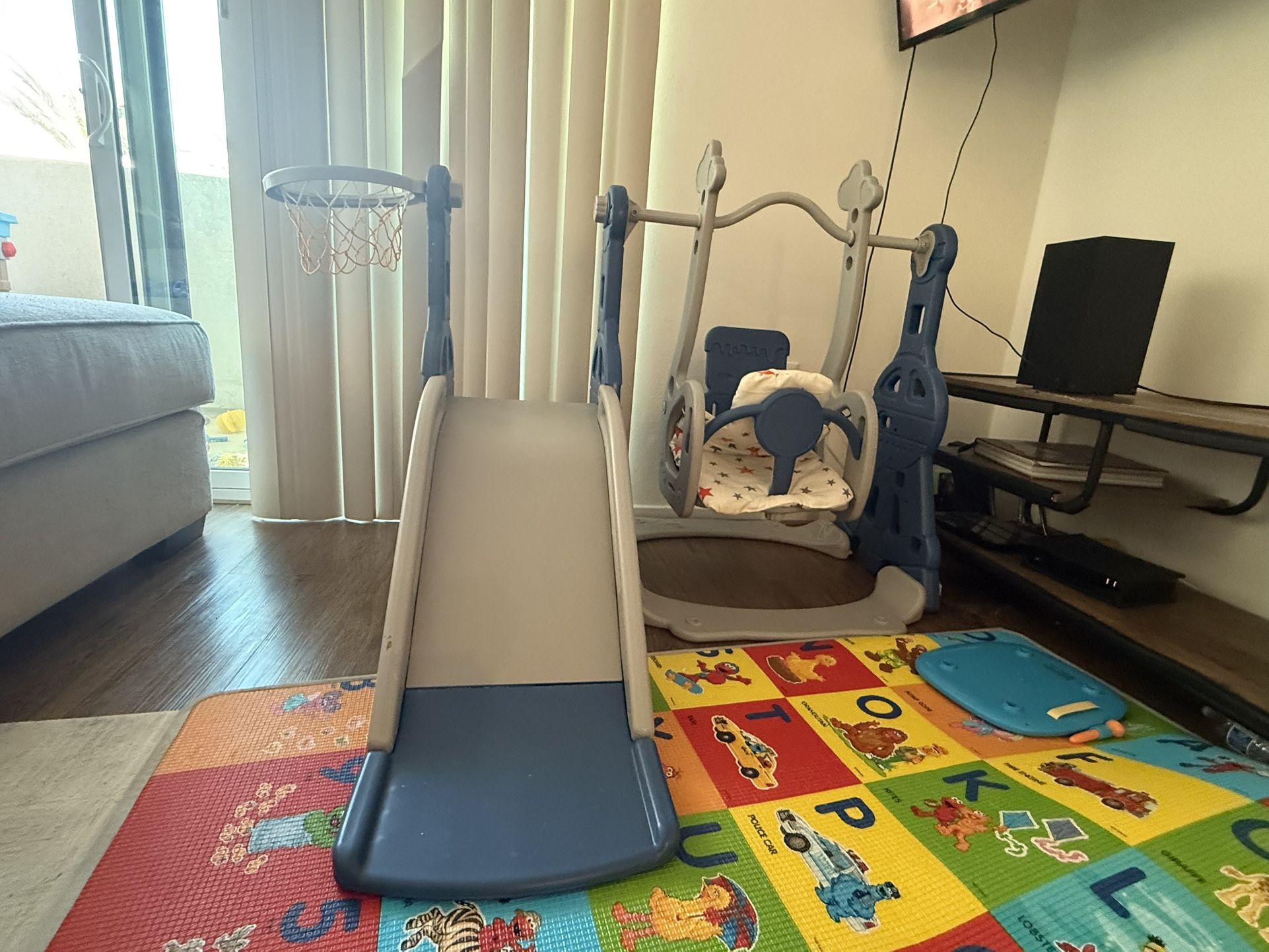 Slide And Swing Set For Toddler