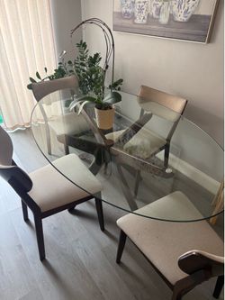 Dinning table, coffee table, side table and 3 high chairs