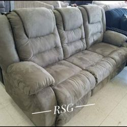 Manuel Reclining Sofa, Loveseat Living Room Furniture 💛 No Needed Credit Check 💛 $39 Down Payment with Financing