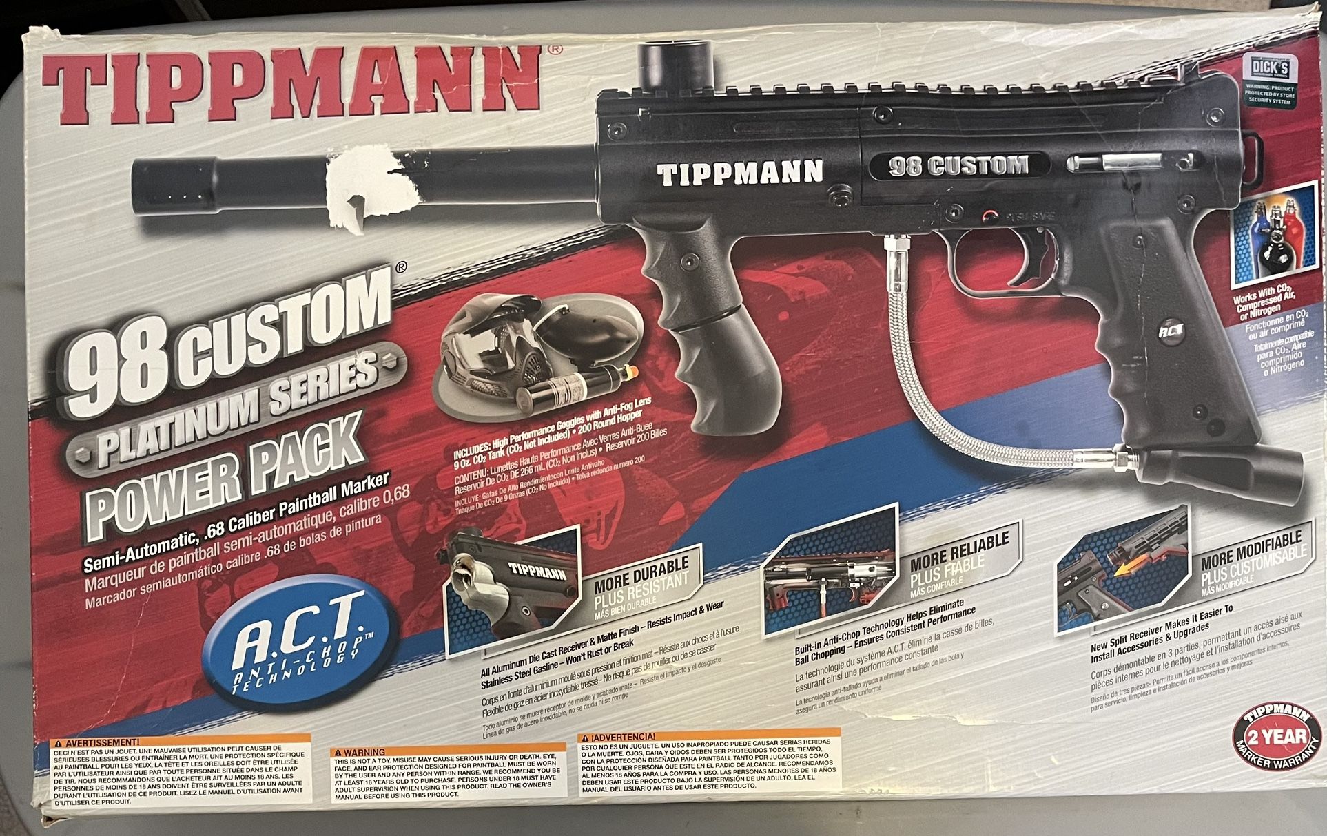 Tippmann 98 Custom Platinum Series Power Pack Paintball Gun
