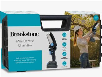 Brookstone Mini Electric Chainsaw 7-Piece Set