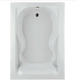 Cadet 72 in. x 42 in. Rectangular Soaking Bathtub with Reversible Hand Drain in White