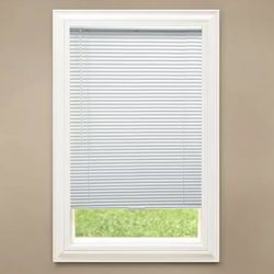White Cordless Enhanced Room Darkening Vinyl Blinds with 1 in. Slat - 31 in. W x 72 in. L (Actual 30.5 in. W x 72 in. L)