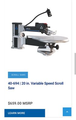 Delta 20 in. Variable Speed Scroll Saw