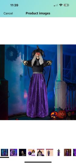 47” Animated Witch Halloween Decorations