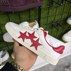 Amiri Pacific Star Patch Sneakers Red / White