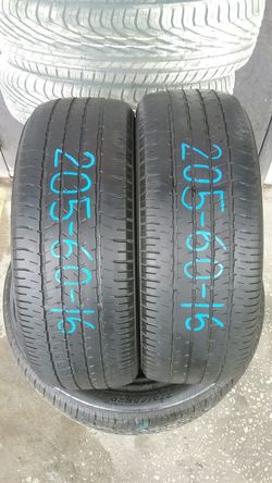 Pair of used 205 60 16 Yokohama tires