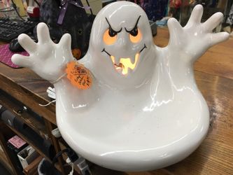 Vintage ceramic ghost with light that is brand new