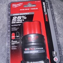 Milwaukee 2.5 Battery M12