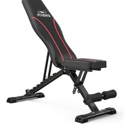 FLYBIRD Weight Bench, Utility Adjustable Weight Bench for Full Body Workout- Multi-Purpose Foldable Incline Bench (Black)
