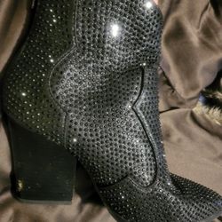 Black Stone Sarkling Cowgirl Boots Size 7 1/2