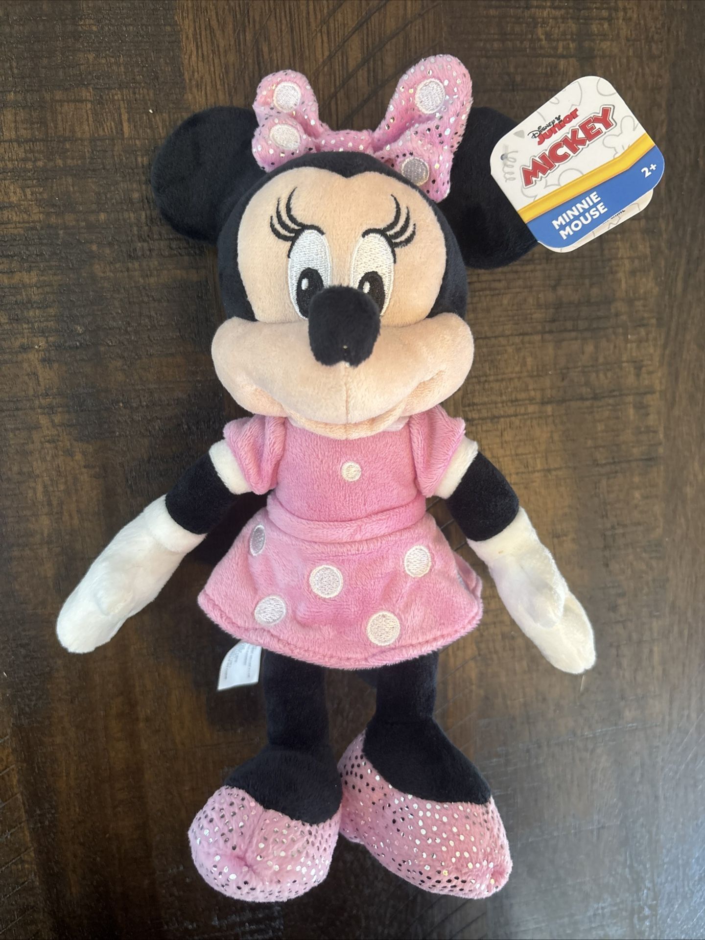 Disney Junior Mickey Mouse Clubhouse, Minnie Plush 10" Pink Dress