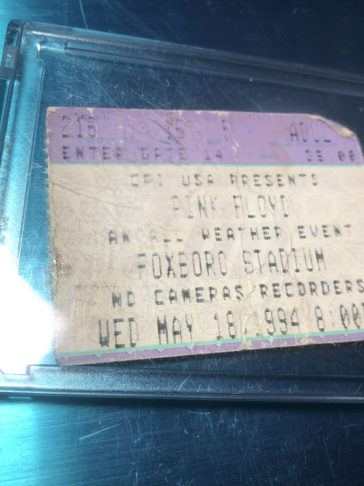 Vintage Pink Floyd Concert Ticket From Foxboro Stadium 1994