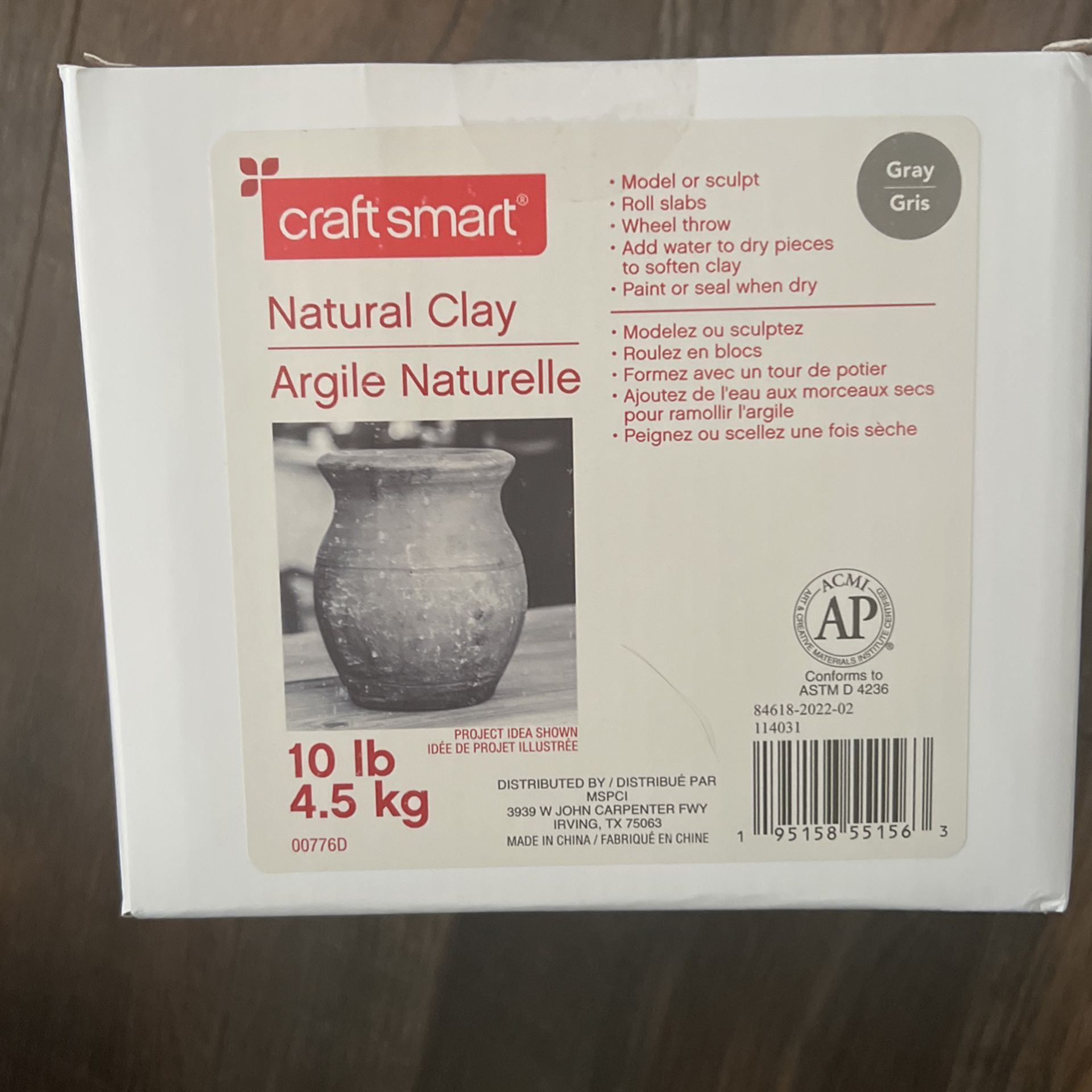 gray natural clay 10lb