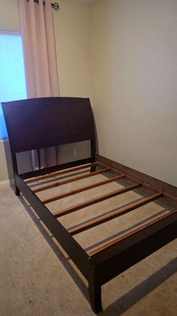 Full Size Dark Wood Bed Frame