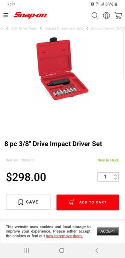 Authentic SNAP-ON driver set