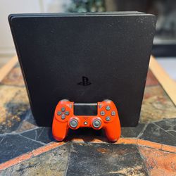 PS4 SLIM With Red Controller 