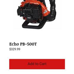 Echo PB 500T Blower Needs Minor Parts Offer