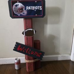 Patriots Football  Sign