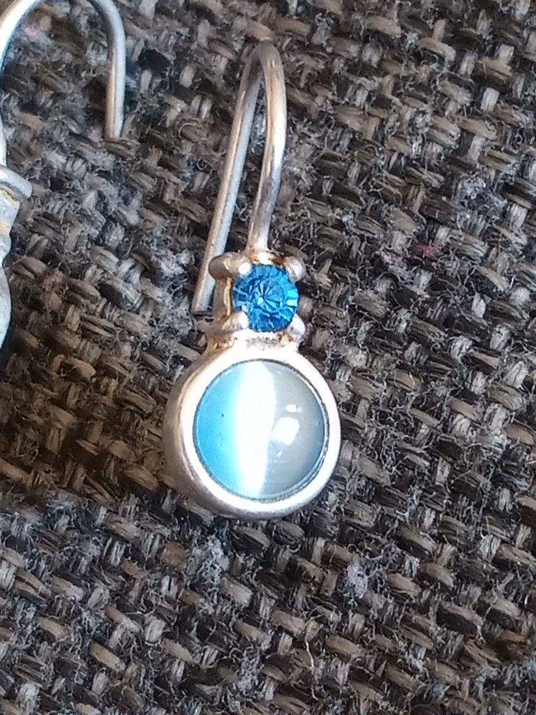 Aretes De Sterling Silver 925 Con Piedras Originales