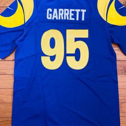 Garrett Blue  Los Angeles rams Davante Adams  #17 jersey Also Have Nacua Stafford And Verse 