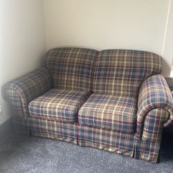 Plaid Two Seat Couch