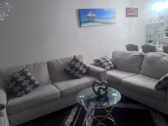 Sofas ,table and 2 coffee tables