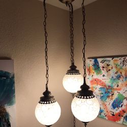 🌸🌸Vintage 1964 Hollywood Regency 3 Lamp Swag- New Wiring And Sockets-plugs Into Outlet