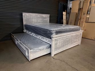 New Queen Bed With Trundle And Mattress