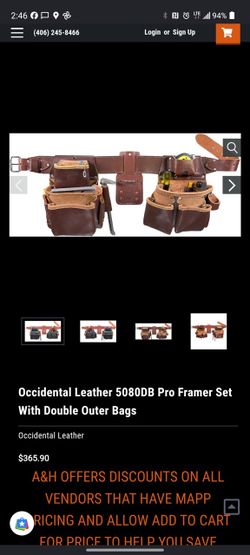 Occidental leather pro framer set double outer bag
