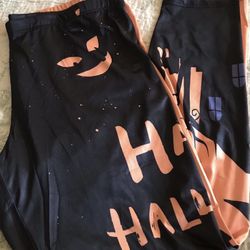 Happy Halloween Orange & Black Leggings 4X NEW in Package!
