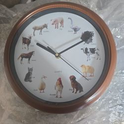 Animal Wall Clock With Sound 
