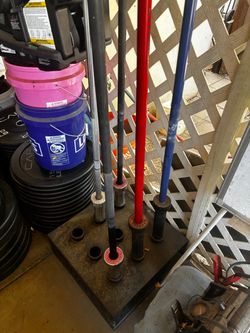 Barbells and barbell holder