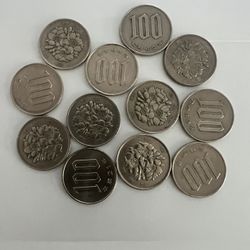 Japanese Coins (100 Yen ) 12 pieces 