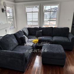 New Black Sectional 