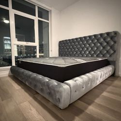 New In Box King Bed Frame+Mattress (Read Description Below)