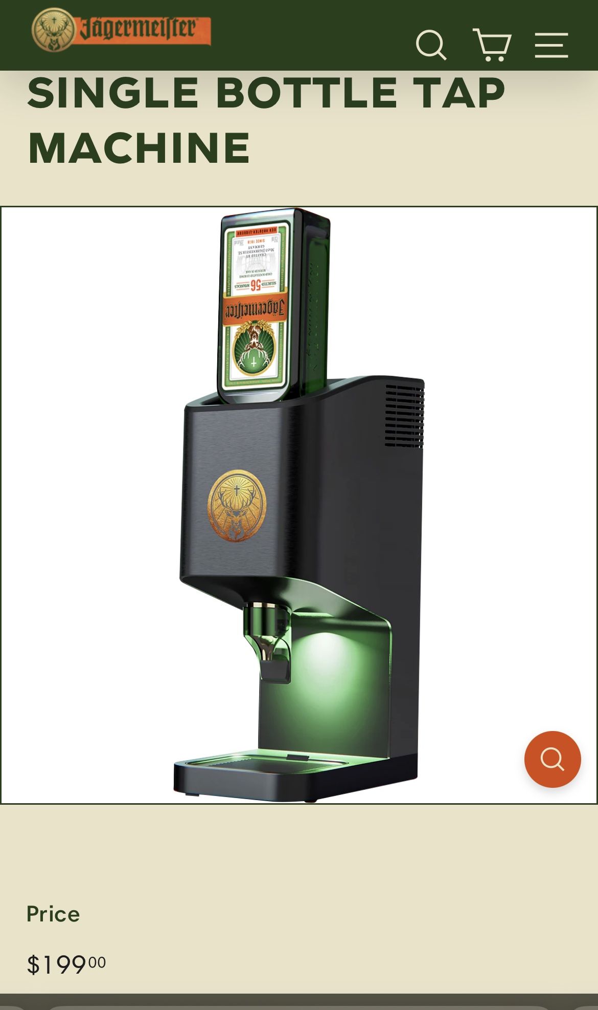 JÄGERMEISTER SINGLE BOTTLE TAP MACHINE