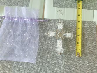 Christian cross hand made tree ornaments