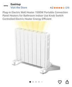 1500W Electric Panel Wall Heater, Plug-in Smart Convection Space Heaters