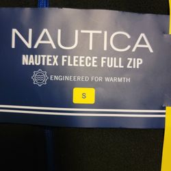 Nautica Windbreaker Black Blue Zip NWT Mens Small