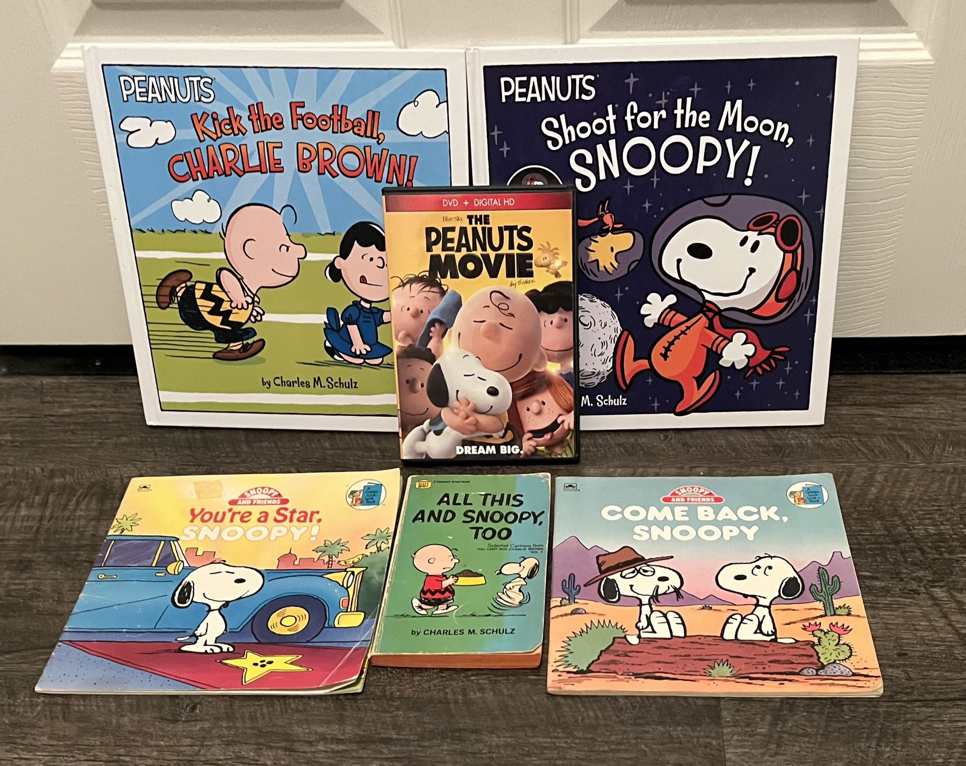 Snoopy and Peanuts Books and DVD (Lot of 6)