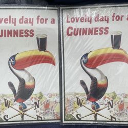 2 Guinness Beer Cardboard Posters 
