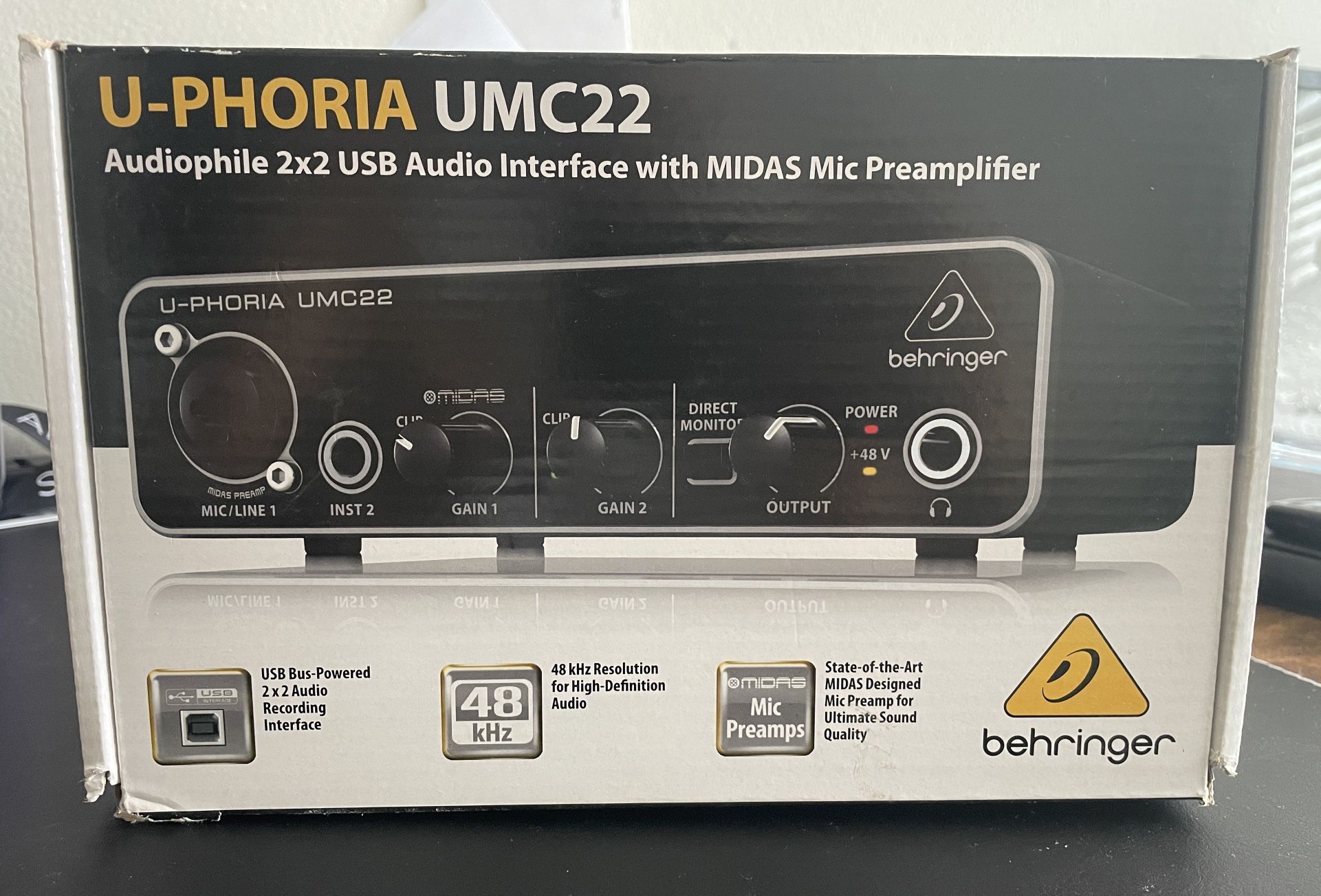 Behringer U-Phoria UMC22 interface audio USB