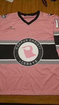 Corpus Christi Ice Rays Pink Breast Cancer Awareness SGA Jersey Sz XL