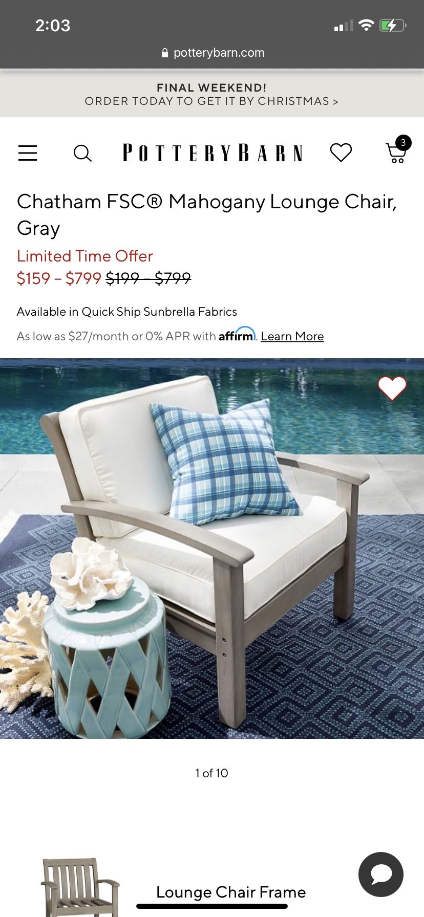 Pottery barn top chatham cushions