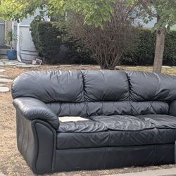 Free Black Leather Couch
