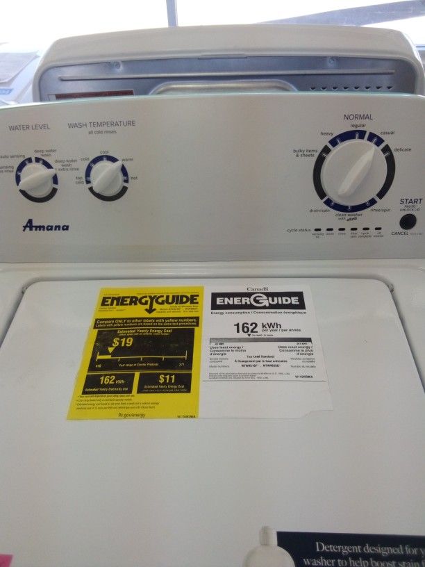 Amana Top Load Washer in White w/agitator
