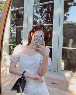 Woman Lace White Dress size S